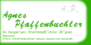 agnes pfaffenbuchler business card